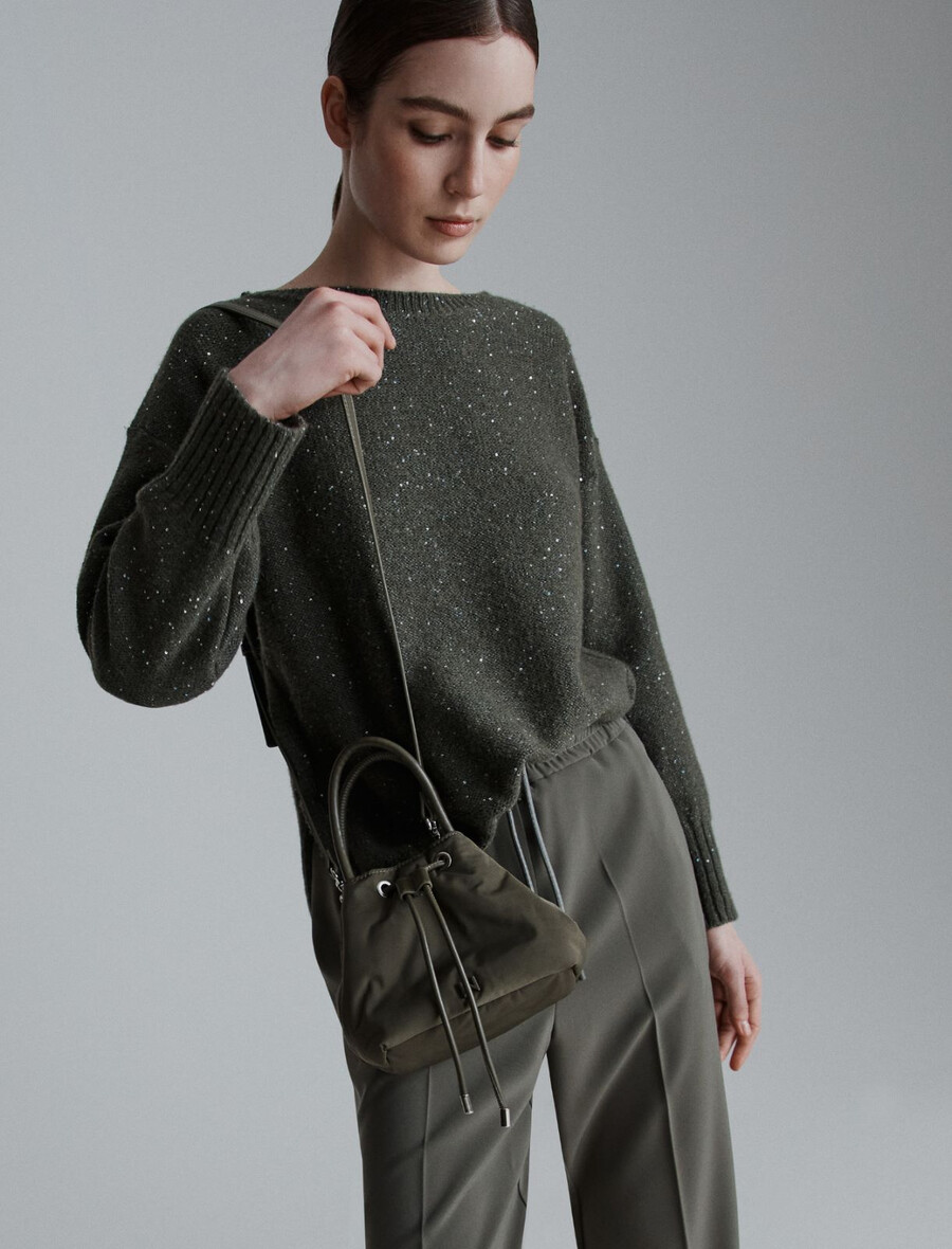 petit sac seau - vert olive