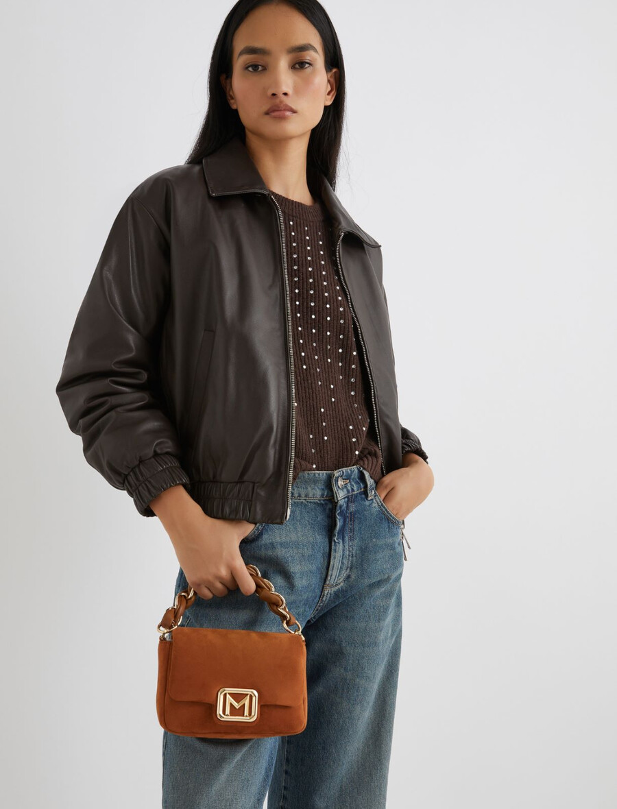 le muse petit sac en daim - tabac