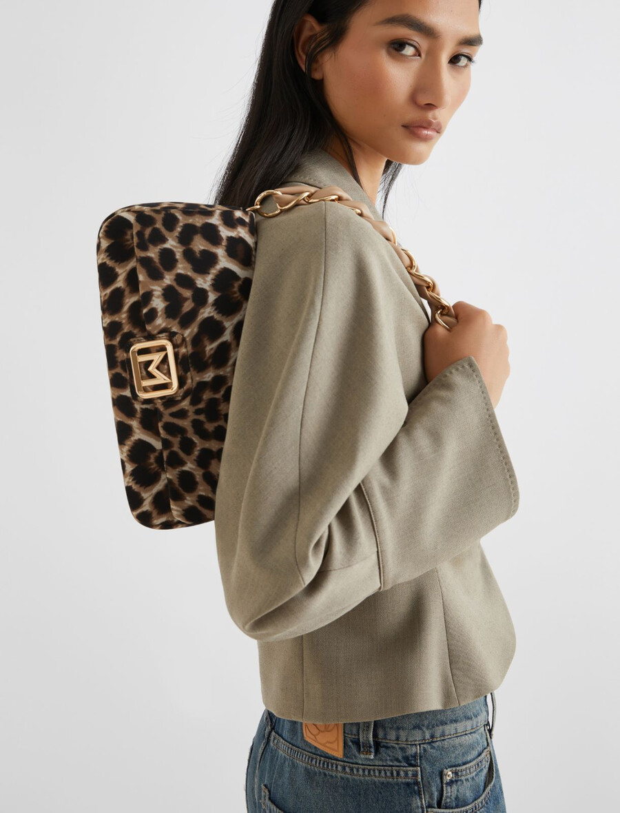 sac le muse moyen en tissu à pois - beige nuanciÉ