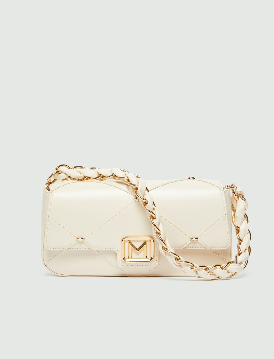 sac le muse moyen à motif losanges - ivoire