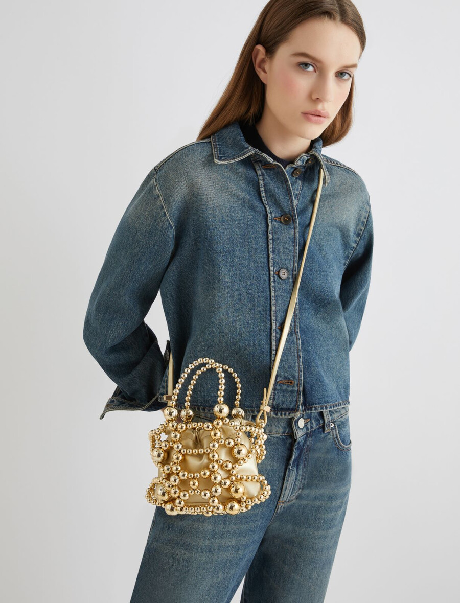 petit sac seau orné dune sphère - or