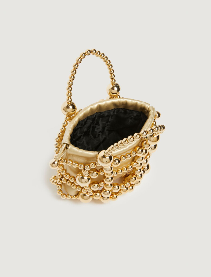 petit sac seau orné dune sphère - or