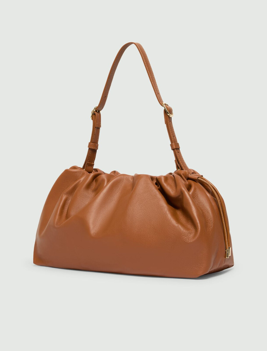 sac à main en cuir nappa - tabac