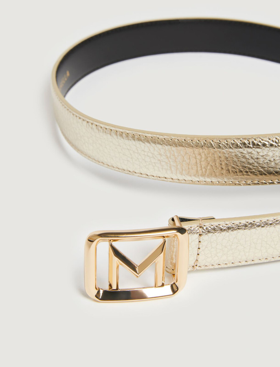 ceinture à boucle peinte - platine