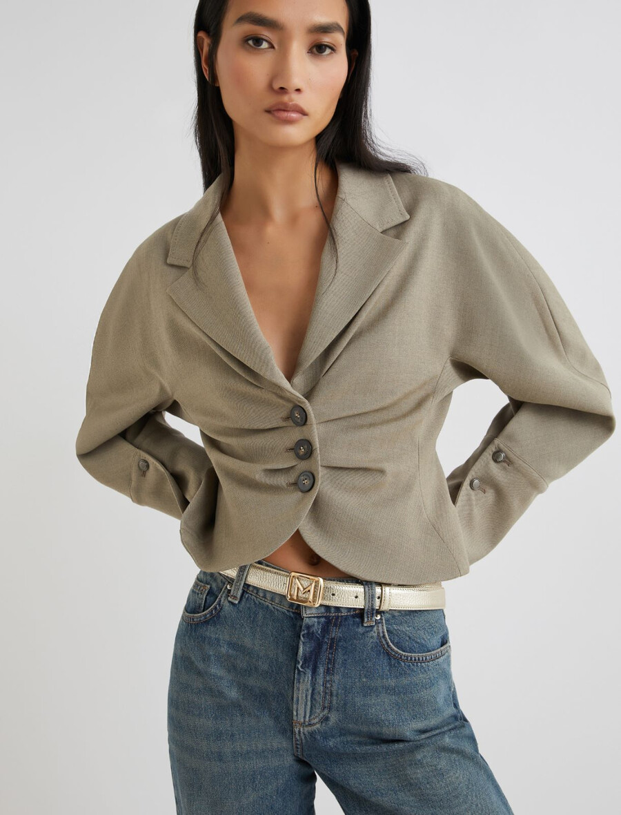 ceinture à boucle peinte - platine