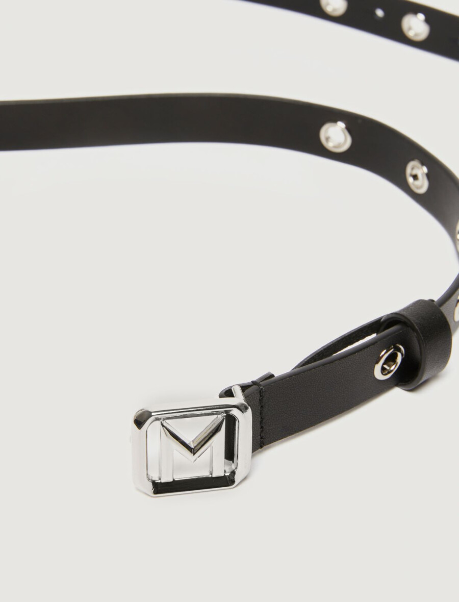 ceinture à œillets - noire