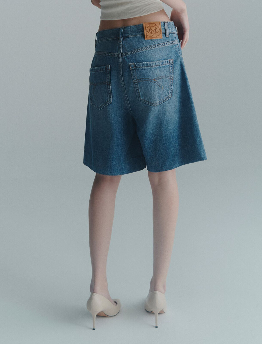 short en jean - delave blue
