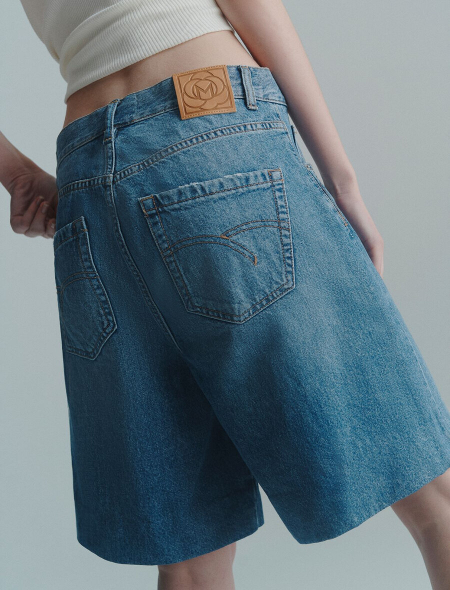 short en jean - delave blue