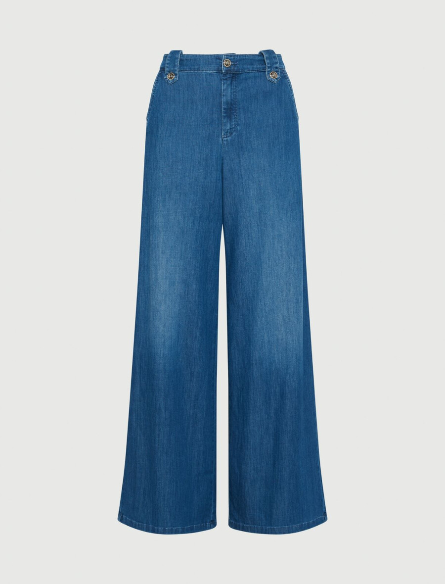 jeans palazzo - jeans bleu