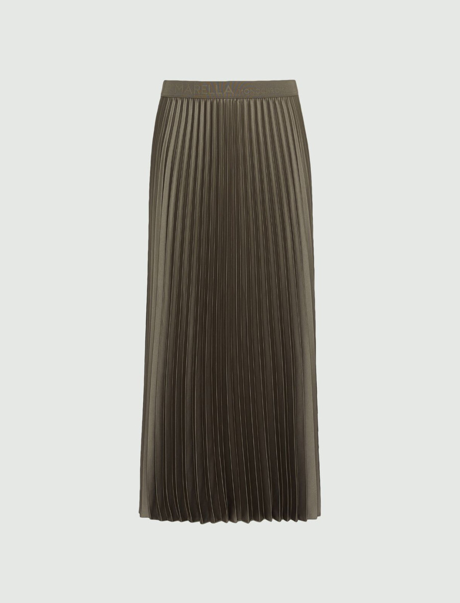 jupe plissée - olive