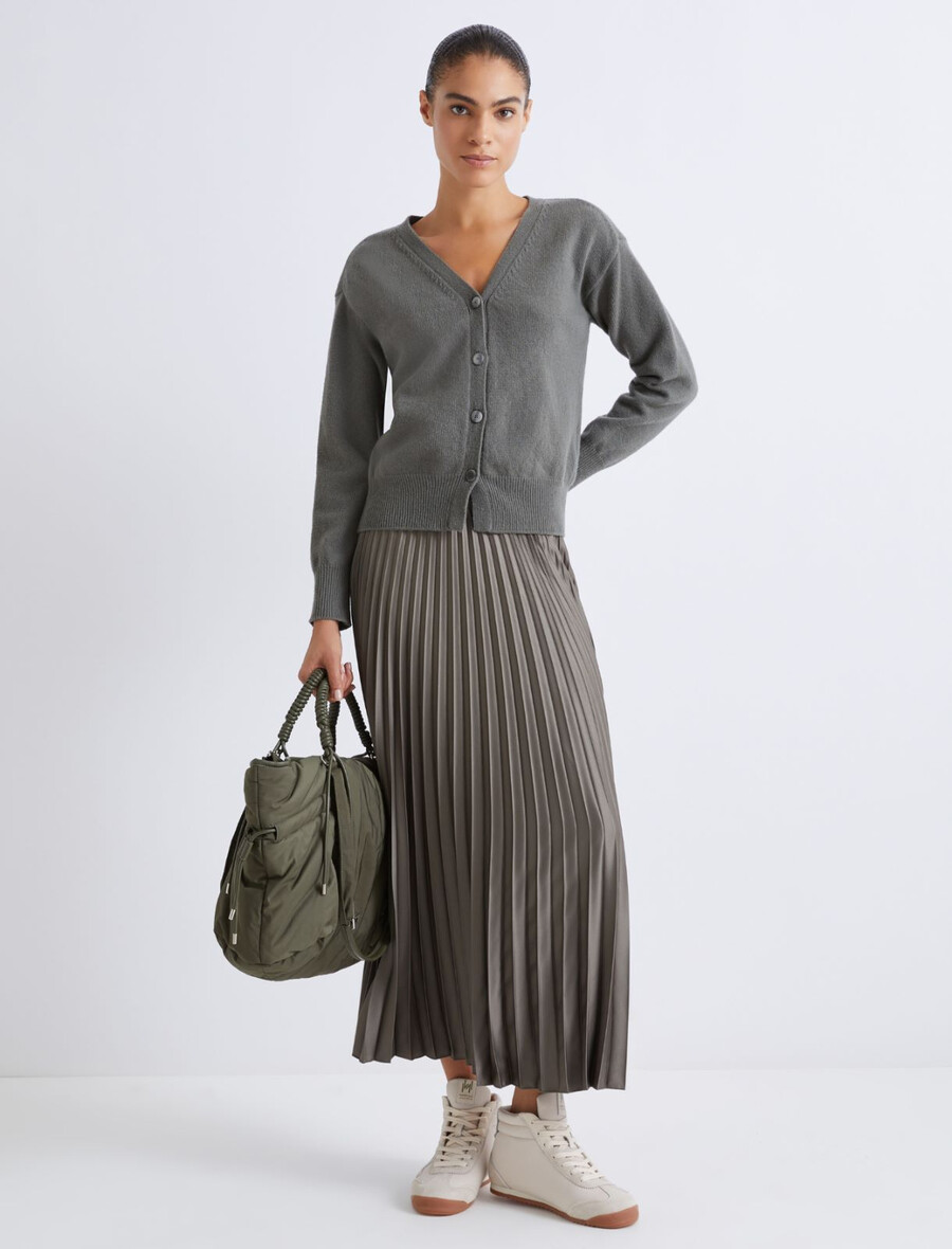 jupe plissée - olive