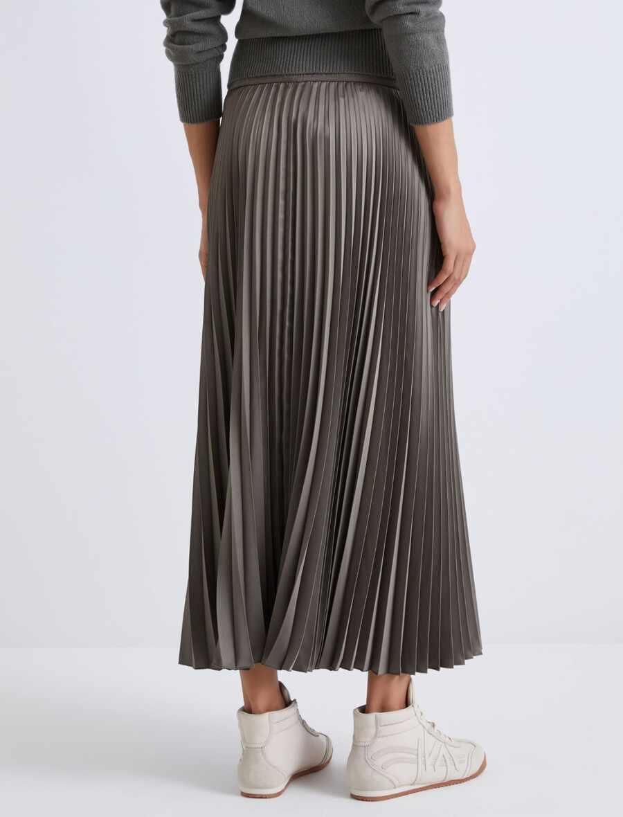 jupe plissée - olive