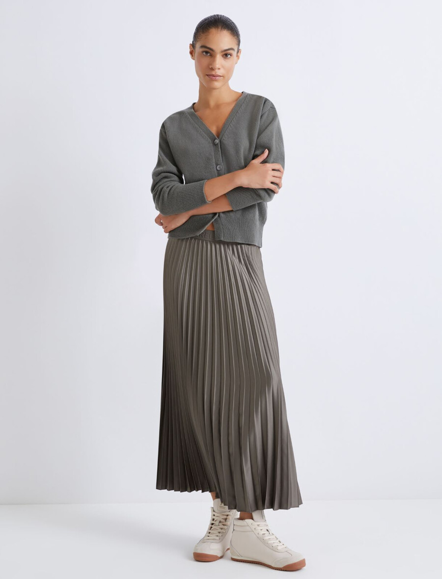 jupe plissée - olive