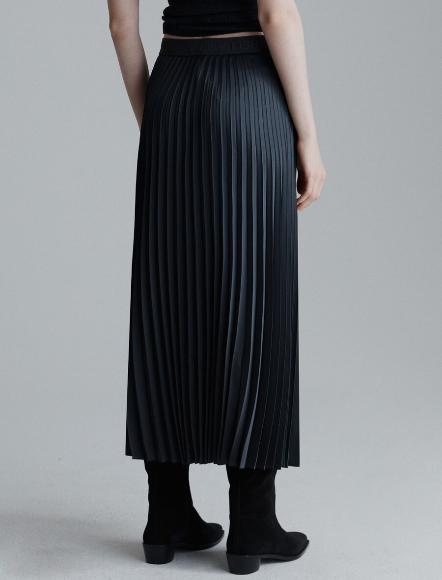 jupe plissée - gris foncÉ