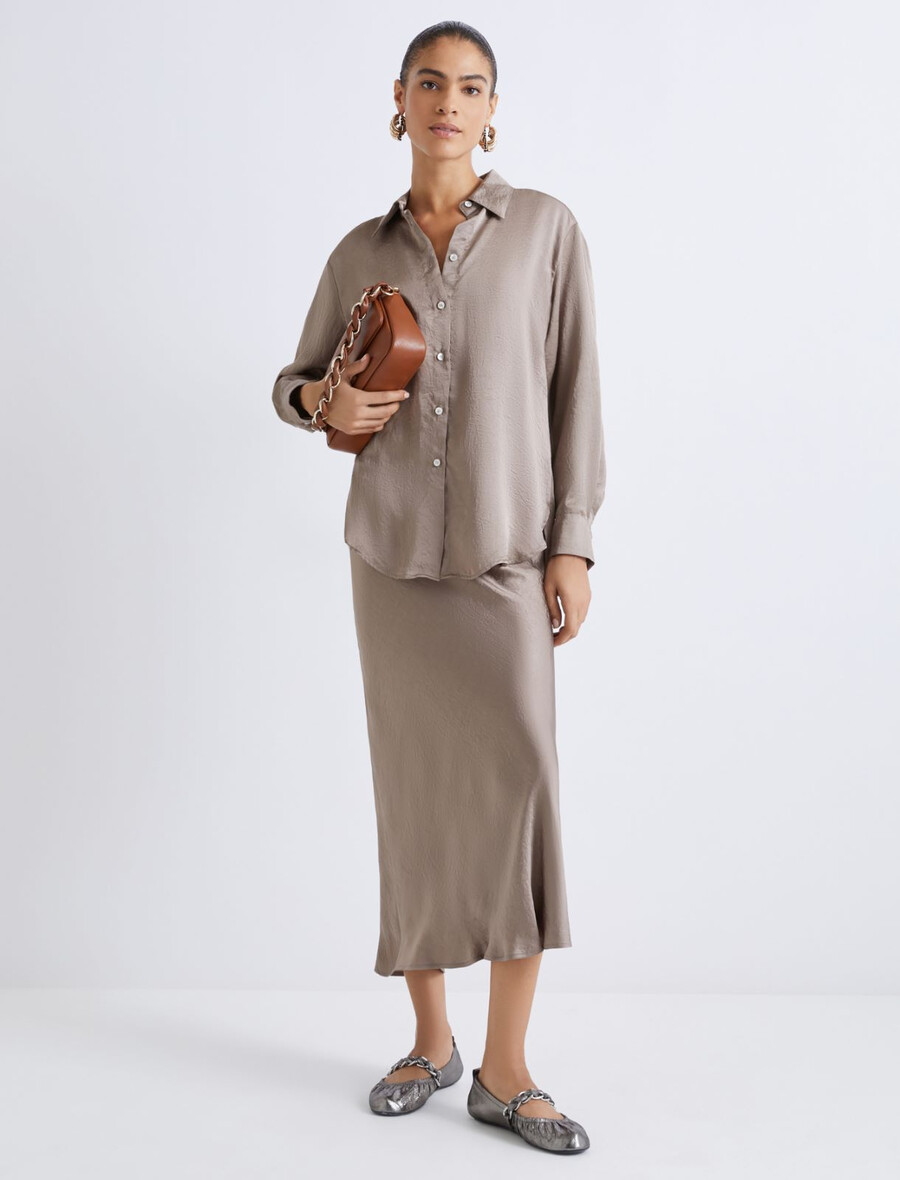 jupe mi-mollet - mud