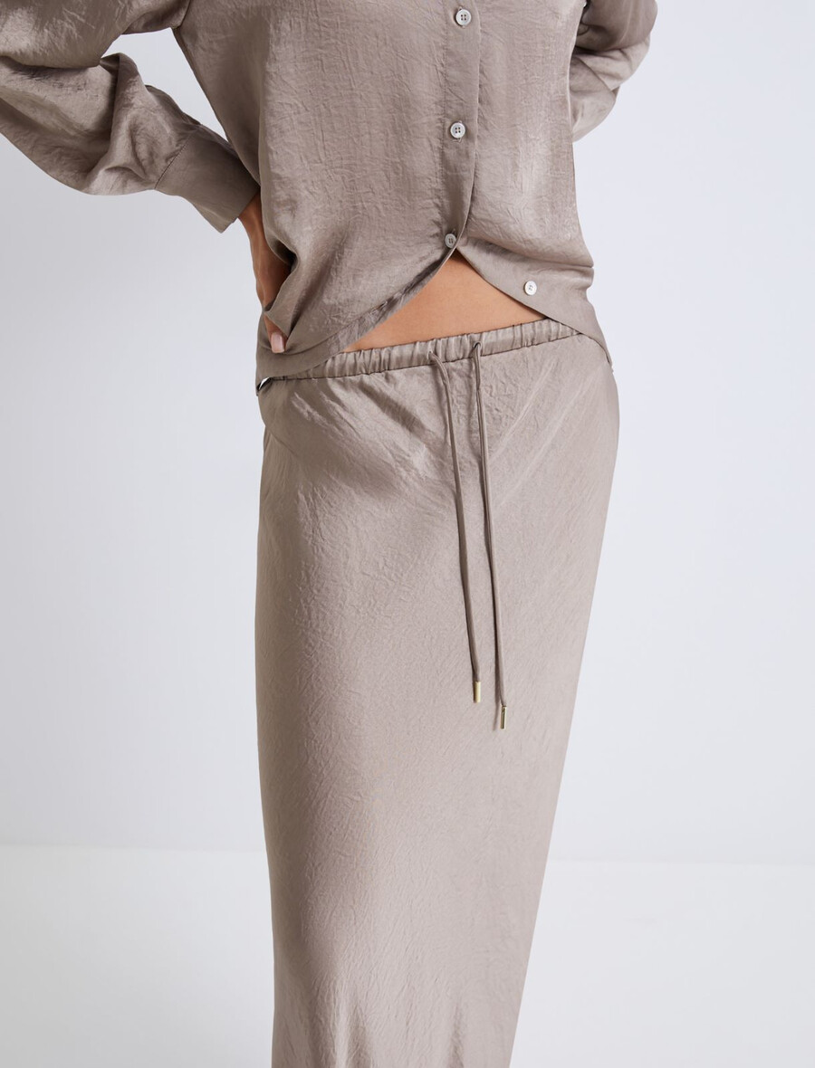 jupe mi-mollet - mud