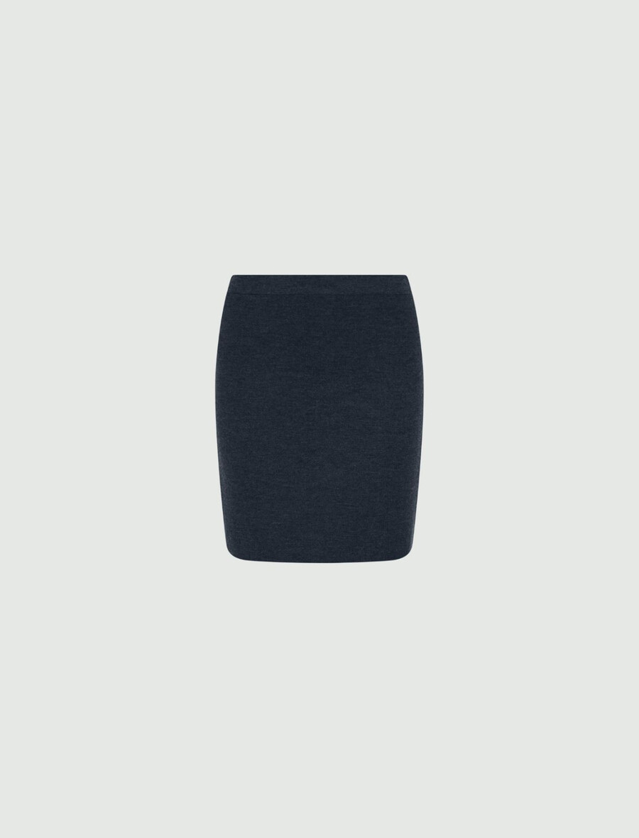 jupe en maille - gris foncÉ