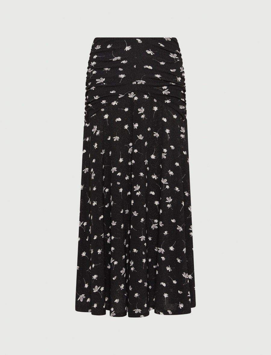 jupe en jersey de tulle - noire