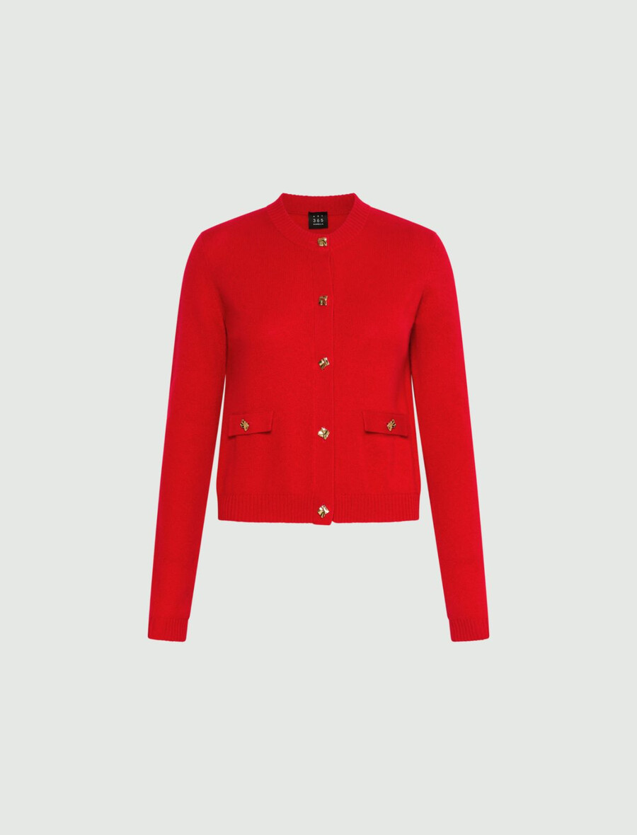 gilet en cachemire - rouge