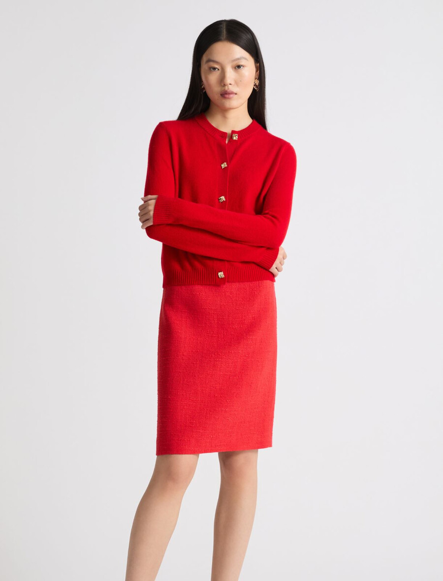 gilet en cachemire - rouge