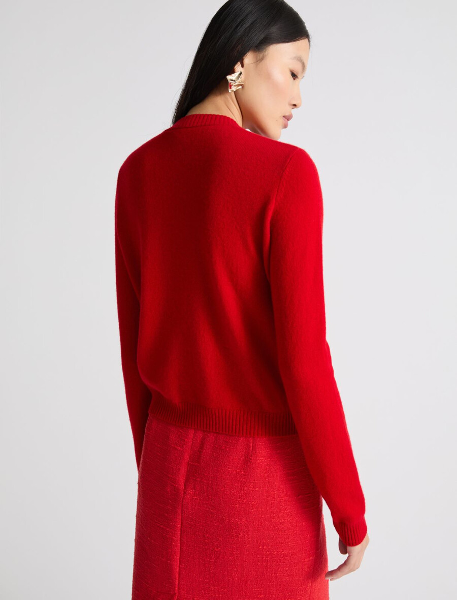 gilet en cachemire - rouge