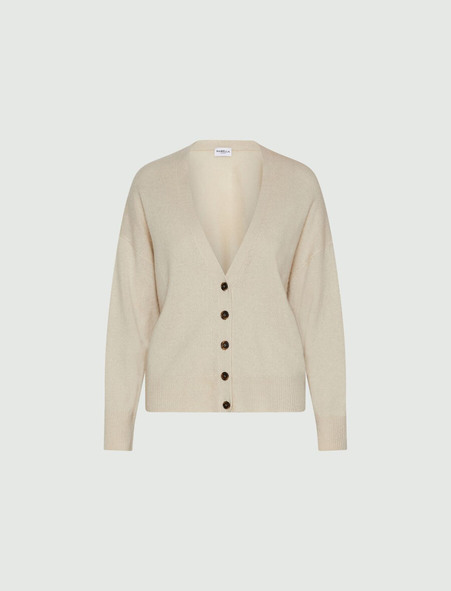 gilet en laine et cachemire - ivoire