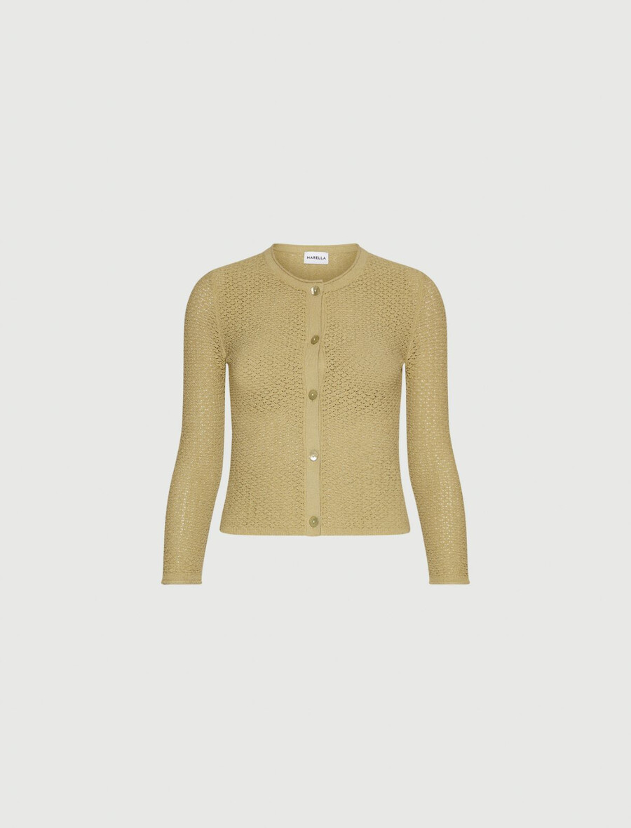 mini cardigan en coton - sauge