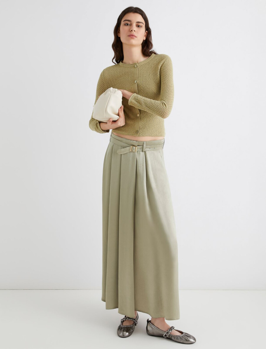 mini cardigan en coton - sauge