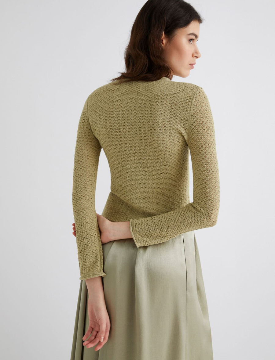 mini cardigan en coton - sauge