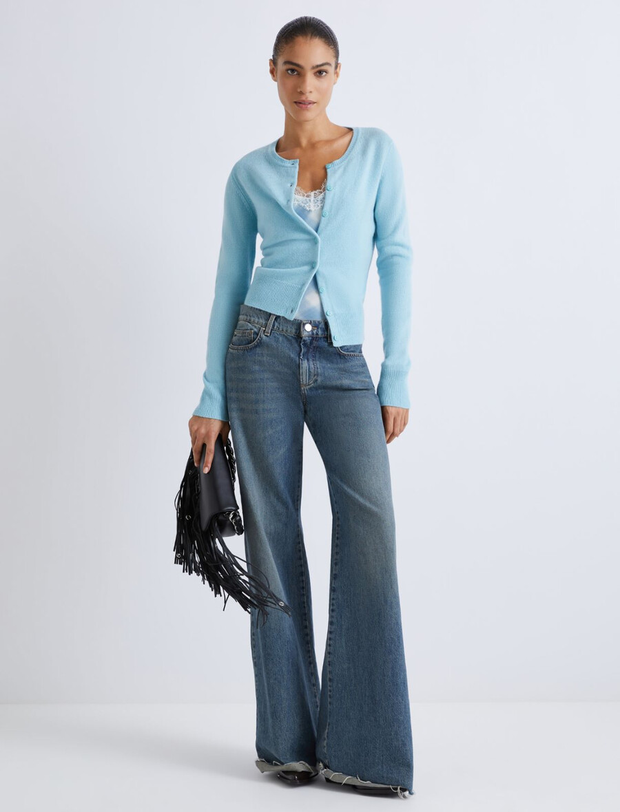 gilet en laine et cachemire - eau