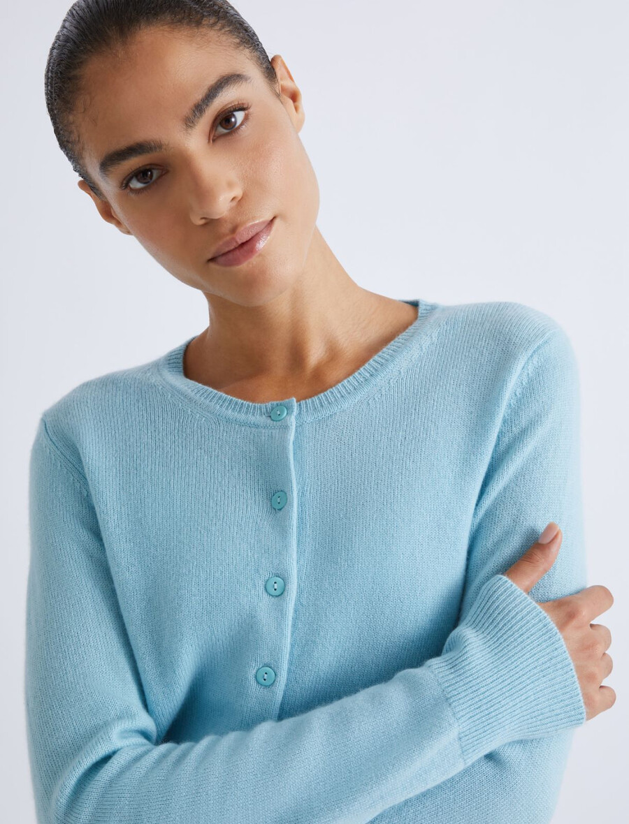 gilet en laine et cachemire - eau