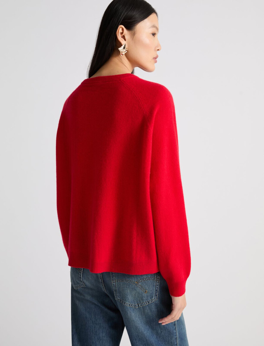 pull en cachemire - rouge