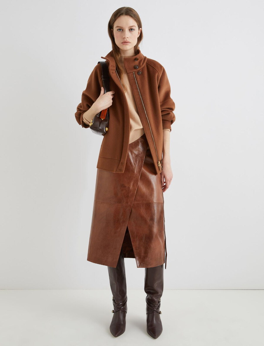 pull en cachemire à col roulé - poudre