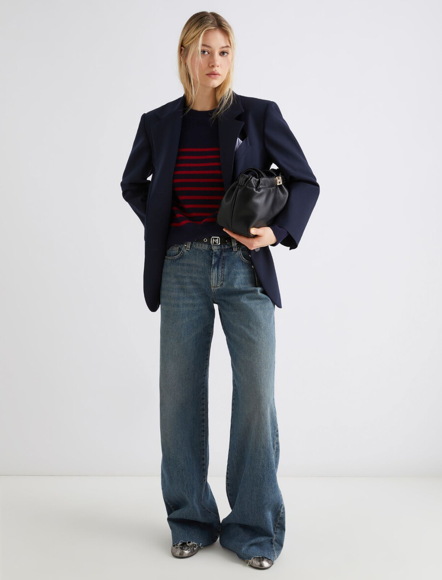 pull en laine et cachemire - marine