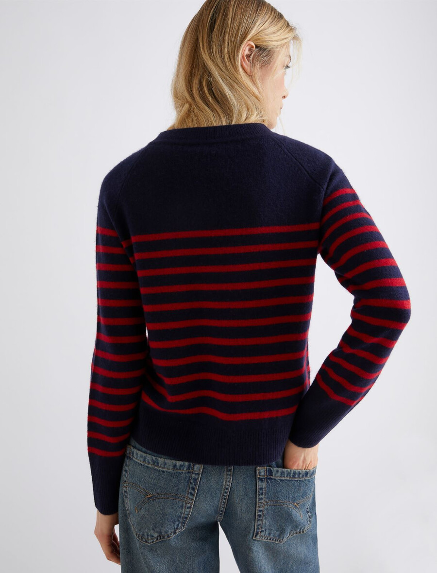 pull en laine et cachemire - marine