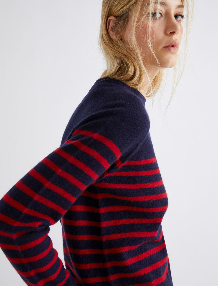 pull en laine et cachemire - marine