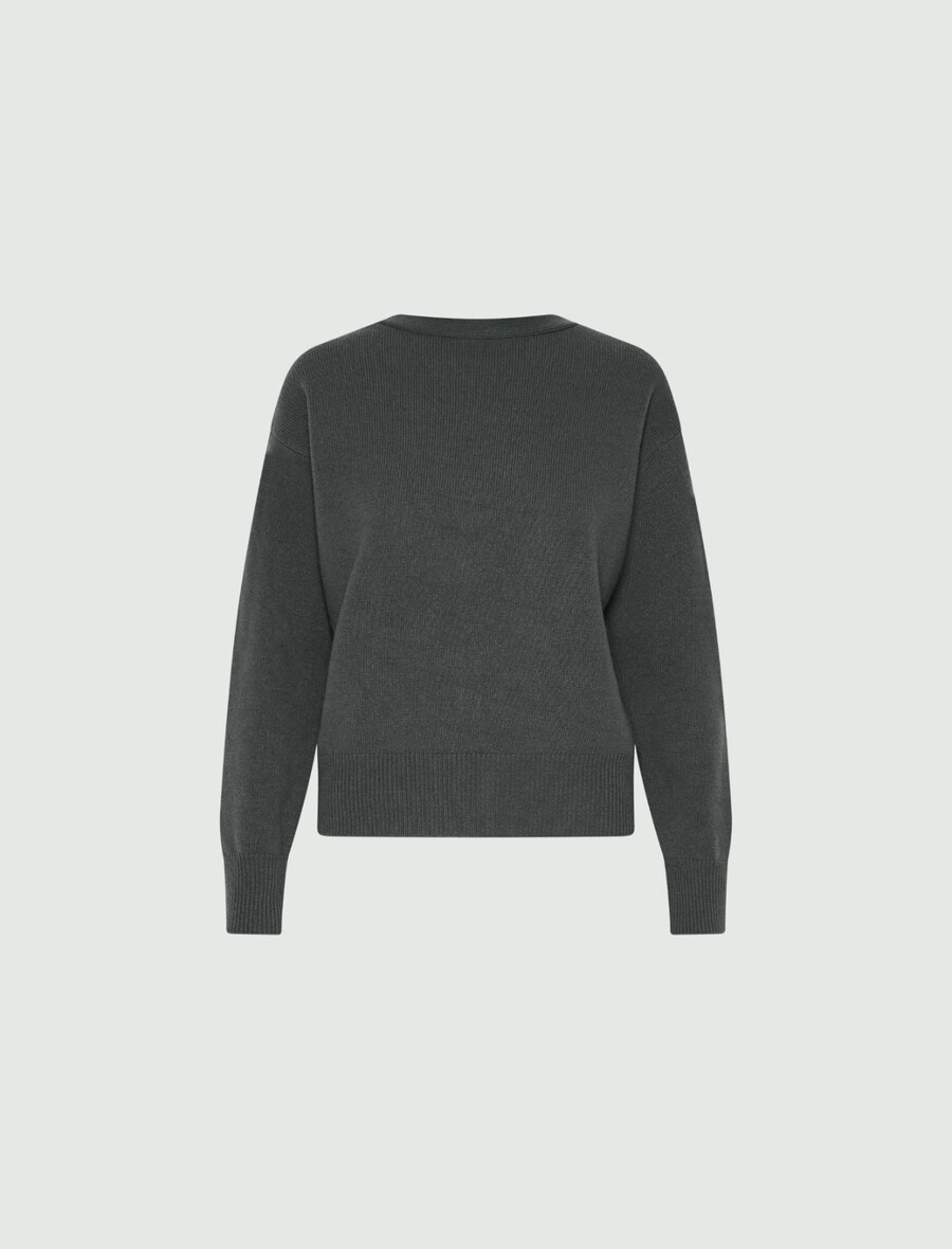 pull à col montant - olive