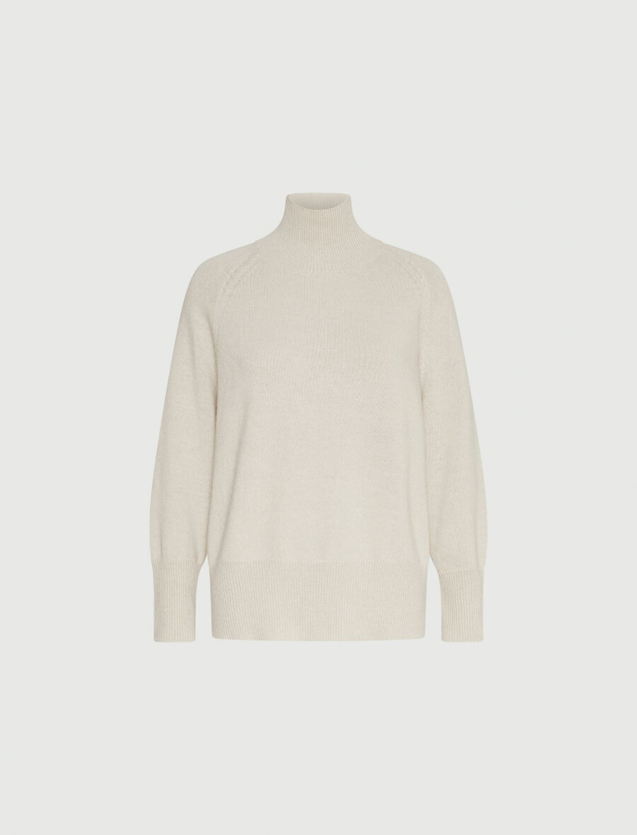 pull oversize en laine et cachemire - ivoire