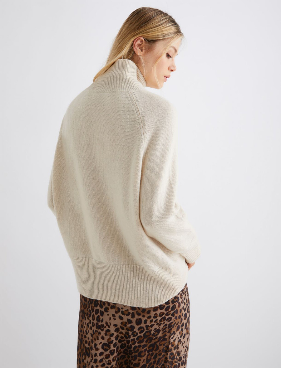 pull oversize en laine et cachemire - ivoire