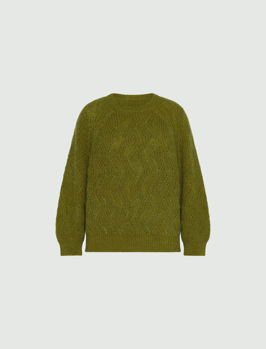 pull en laine mélangée dalpaga - vert pomme