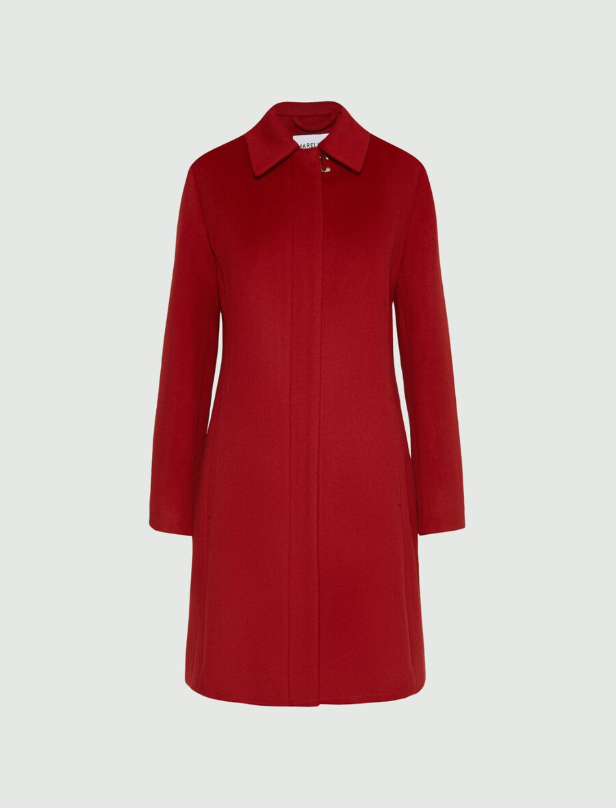 chemise-veste à col montant - rouge