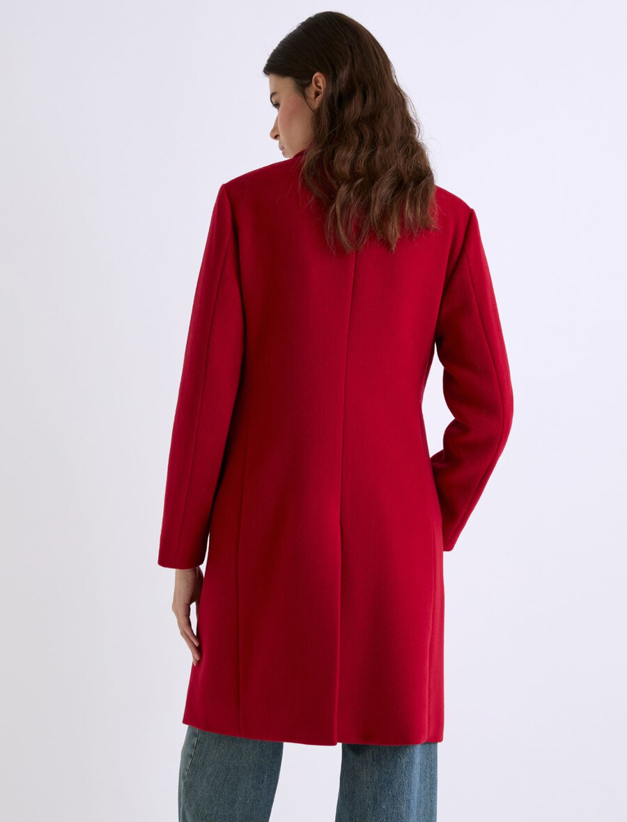 chemise-veste à col montant - rouge