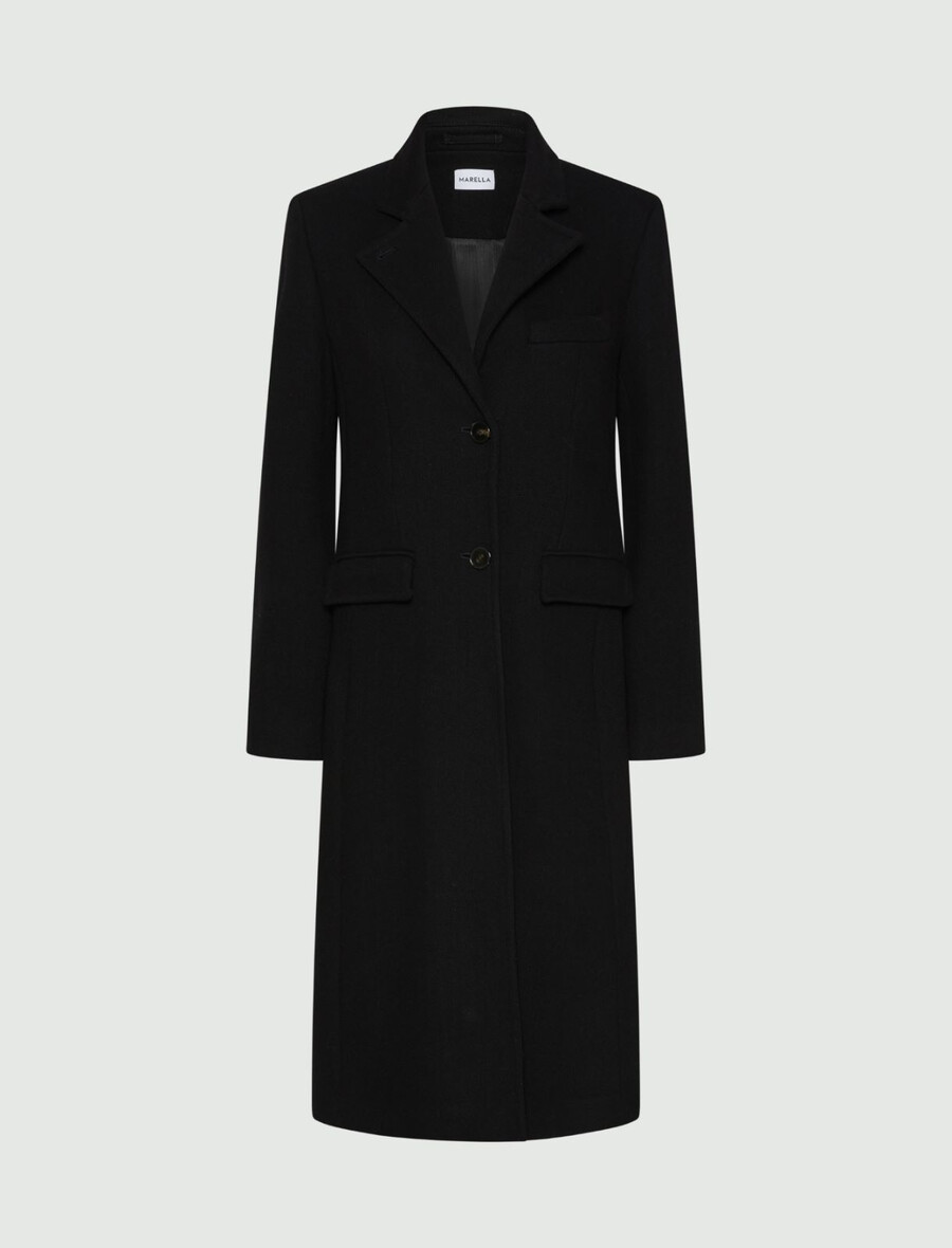 manteau à double fermeture - noir