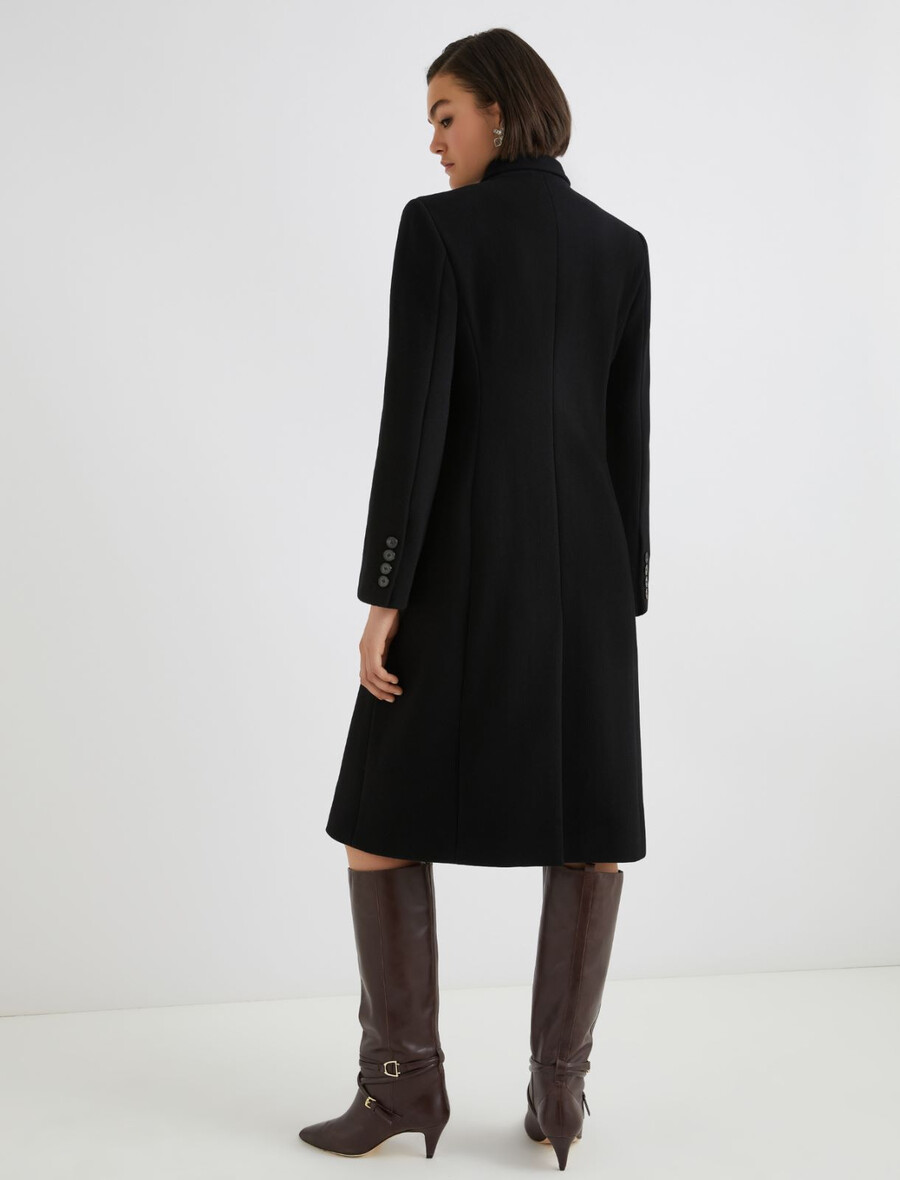 manteau à double fermeture - noir