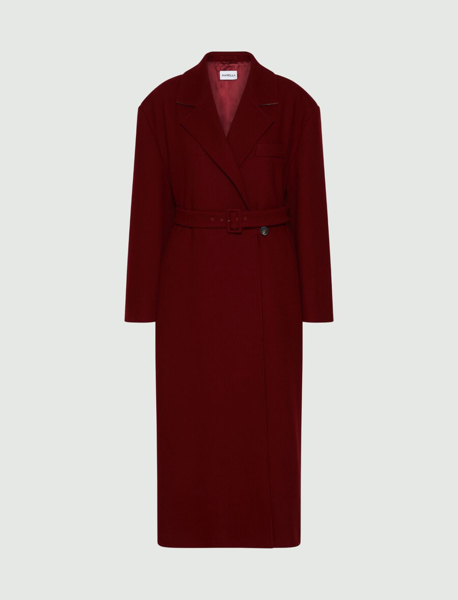manteau oversize - bordeaux