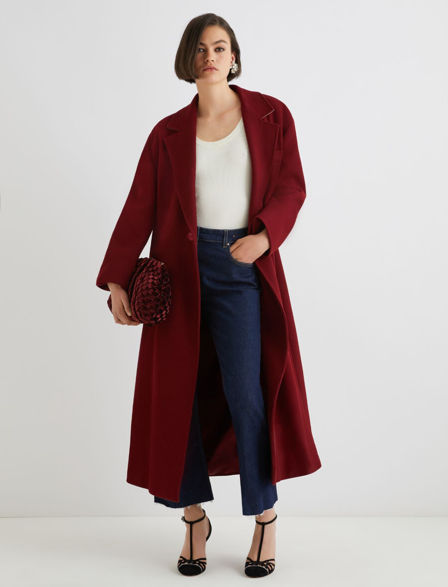 manteau oversize - bordeaux