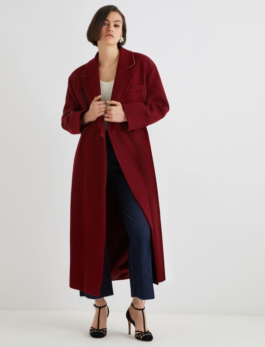 manteau oversize - bordeaux