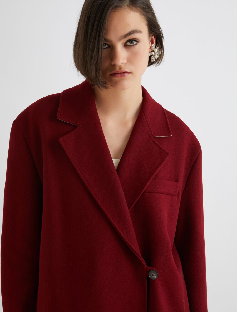 manteau oversize - bordeaux