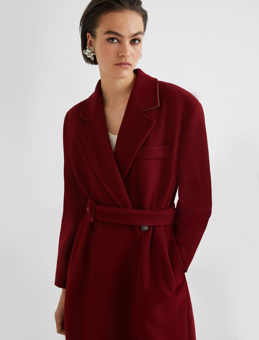 manteau oversize - bordeaux