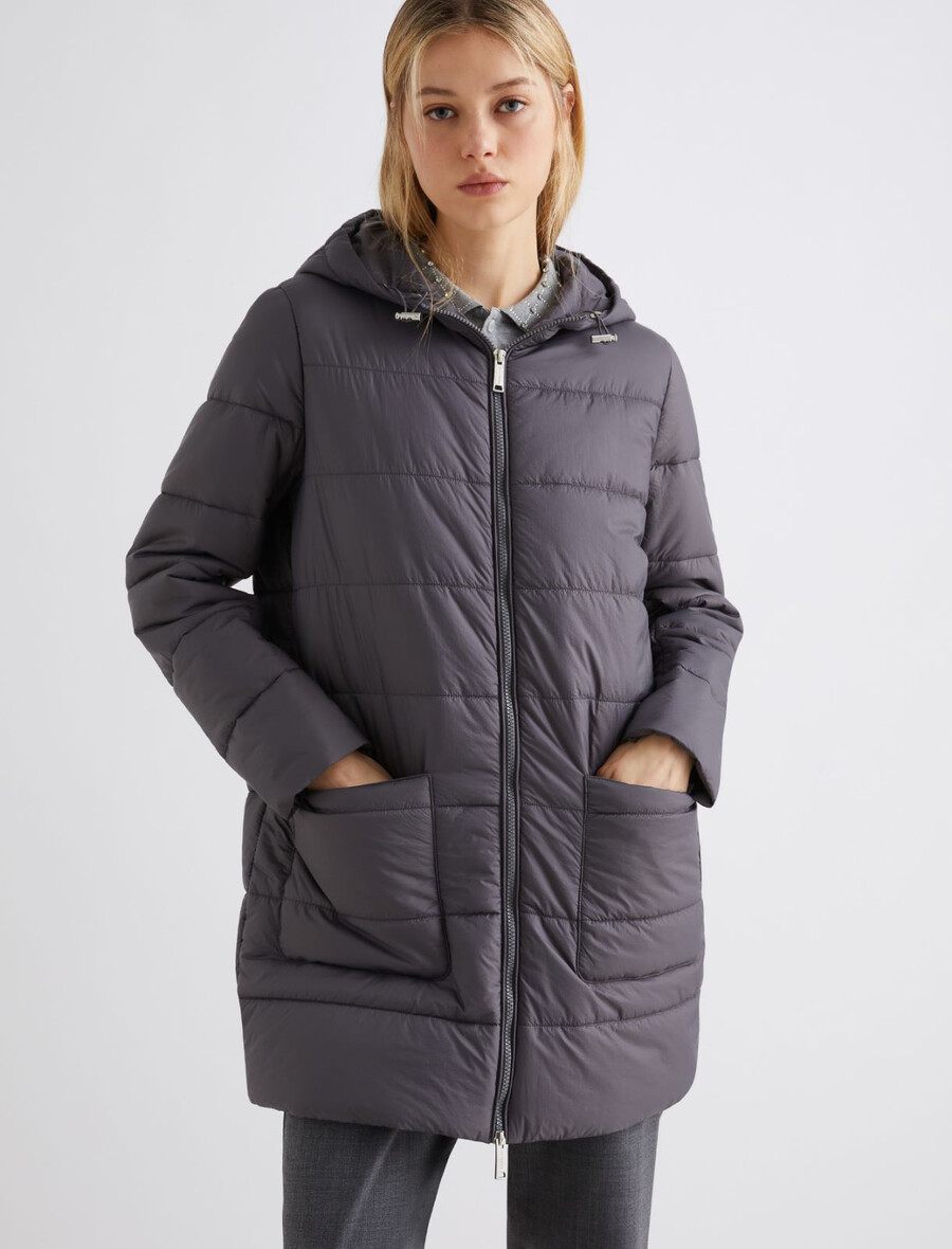 manteau à rembourrage amovible - gris foncÉ